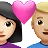 Couple With Heart: Woman, Man, Light Skin Tone, Medium-Light Skin Tone