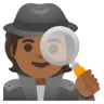 Detective: Medium-Dark Skin Tone Emoji 🕵🏾 image - Google Noto Color style