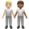 People Holding Hands: Medium-Light Skin Tone, Medium-Dark Skin Tone Emoji 🧑🏼‍🤝‍🧑🏾 image - Apple style
