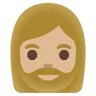 Woman: Medium-Light Skin Tone, Beard Emoji 🧔🏼‍♀️ image - Google Noto Color style