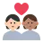 Couple With Heart: Person, Person, Light Skin Tone, Medium Skin Tone