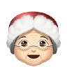 Mrs. Claus: Light Skin Tone Emoji 🤶🏻 image - Apple style