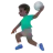 Man Playing Handball: Dark Skin Tone