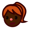 Girl: Dark Skin Tone Emoji 👧🏿 image - Emojidex style