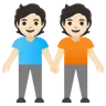 People Holding Hands: Light Skin Tone Emoji 🧑🏻‍🤝‍🧑🏻 image - Google Noto Color style