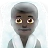 Man In Steamy Room: Dark Skin Tone