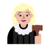 Woman Judge: Medium-Light Skin Tone Emoji 👩🏼‍⚖️ image - Microsoft Classic 2D style