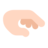 Palm Down Hand: Light Skin Tone