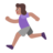 Woman Running: Medium Skin Tone