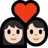 Couple With Heart: Light Skin Tone Emoji 💑🏻 image - Microsoft Windows 10 Segoe UI Emoji style