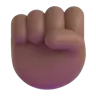 Raised Fist: Medium-Dark Skin Tone Emoji ✊🏾 image - Microsoft 3D Fluent style