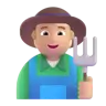 Farmer: Medium-Light Skin Tone Emoji 🧑🏼‍🌾 image - Microsoft 3D Fluent style