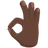 Ok Hand: Dark Skin Tone