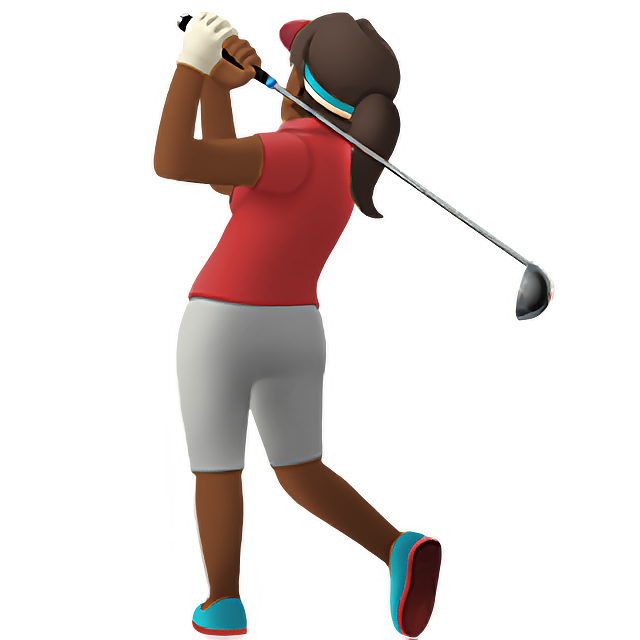Woman Golfing: Medium-Dark Skin Tone