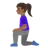 Woman Kneeling: Medium-Dark Skin Tone