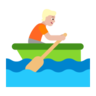 Person Rowing Boat: Medium-Light Skin Tone Emoji 🚣🏼 image - Microsoft Classic 2D style