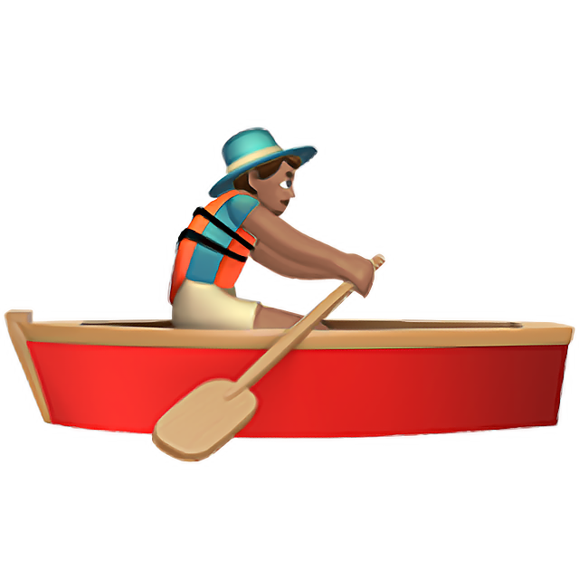 Man Rowing Boat: Medium Skin Tone