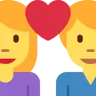 Couple With Heart: Woman, Man Emoji 👩‍❤️‍👨 image - Twitter / X (Twemoji) style
