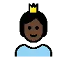 Person With Crown: Dark Skin Tone Emoji 🫅🏿 image - OpenMoji style
