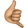 Call Me Hand: Medium Skin Tone Emoji 🤙🏽 image - Samsung style