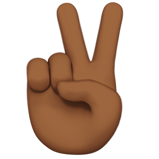 Victory Hand: Medium-Dark Skin Tone