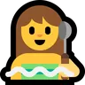 Woman In Steamy Room Emoji 🧖‍♀️ image - Microsoft Windows 10 Segoe UI Emoji style