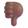 Thumbs Down: Medium-Dark Skin Tone Emoji 👎🏾 image - Microsoft 3D Fluent style
