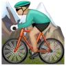 Man Mountain Biking: Medium-Light Skin Tone Emoji 🚵🏼‍♂️ image - WhatsApp style