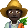 Man Farmer: Dark Skin Tone Emoji 👨🏿‍🌾 image - Apple style