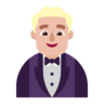 Man In Tuxedo: Medium-Light Skin Tone Emoji 🤵🏼‍♂️ image - Microsoft Classic 2D style