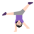 Woman Cartwheeling: Light Skin Tone