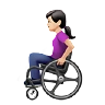 Woman In Manual Wheelchair: Light Skin Tone Emoji 👩🏻‍🦽 image - Apple style
