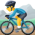 Person Mountain Biking