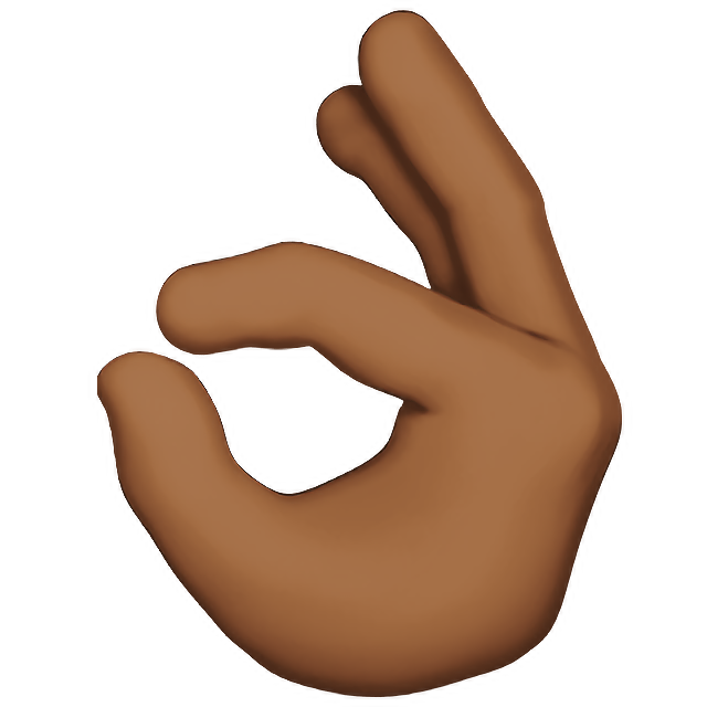 Ok Hand: Medium-Dark Skin Tone