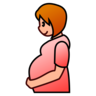 Pregnant Woman: Medium-Light Skin Tone Emoji 🤰🏼 image - Emojidex style
