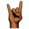 Sign Of The Horns: Medium-Dark Skin Tone Emoji 🤘🏾 image - Emojidex style