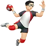 Man Playing Handball: Light Skin Tone Emoji 🤾🏻‍♂️ image - Apple style