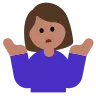 Woman Shrugging: Medium Skin Tone Emoji 🤷🏽‍♀️ image - Tossface style