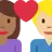 Couple With Heart: Woman, Man, Medium-Dark Skin Tone, Medium-Light Skin Tone