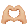 Heart Hands: Medium-Light Skin Tone Emoji 🫶🏼 image - Huawei Harmony OS style