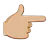 Backhand Index Pointing Right: Medium-Light Skin Tone