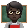 Teacher: Dark Skin Tone Emoji 🧑🏿‍🏫 image - Apple style