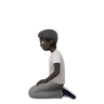 Person Kneeling: Dark Skin Tone Emoji 🧎🏿 image - Apple style
