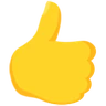 Signe du pouce vers le haut Emoji 👍 image - Facebook Messenger (2016) style