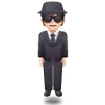 Person In Suit Levitating: Light Skin Tone Emoji 🕴🏻 image - Samsung style