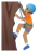 Person Climbing: Medium Skin Tone