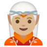 Elf: Medium-Light Skin Tone Emoji 🧝🏼 image - Google Noto Color style