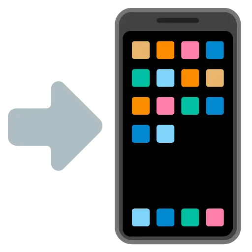 Mobile Phone With Arrow