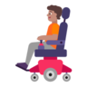 Person In Motorized Wheelchair: Medium Skin Tone Emoji 🧑🏽‍🦼 image - Microsoft Classic 2D style