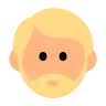 Man: Medium-Light Skin Tone, Beard Emoji 🧔🏼‍♂️ image - Tossface style
